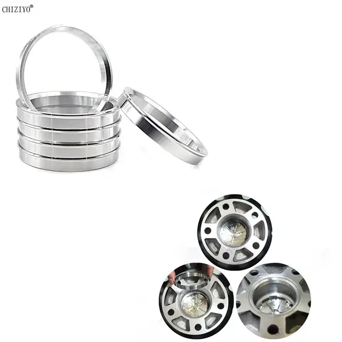 4 pièces/ensemble alésage de roue de voiture collier central moyeu anneaux centraux anneaux de moyeu