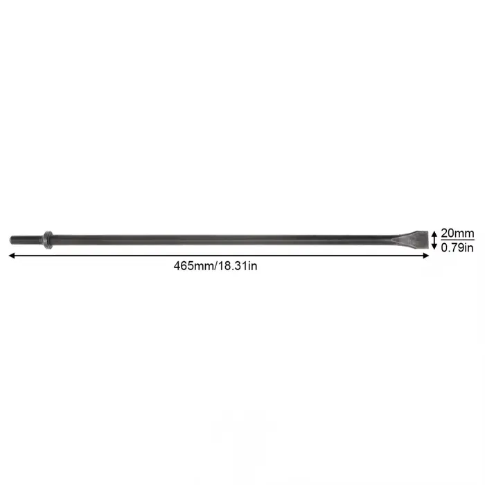 Tête de ciseau à air dure 120-460 mm 45 # Tête de pelle à Air solide en acier, embout de marteau à