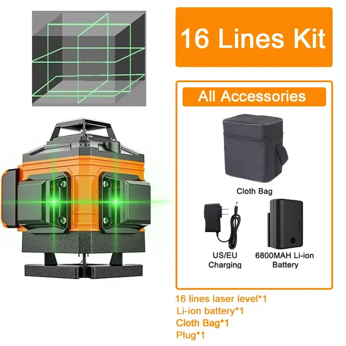 Niveau laser Green Line 3D/4D 8/12/16 lignes