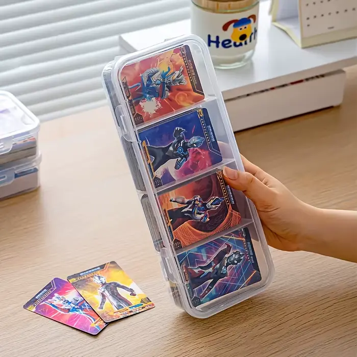 Boîte de rangement de cartes à 4 compartiments
