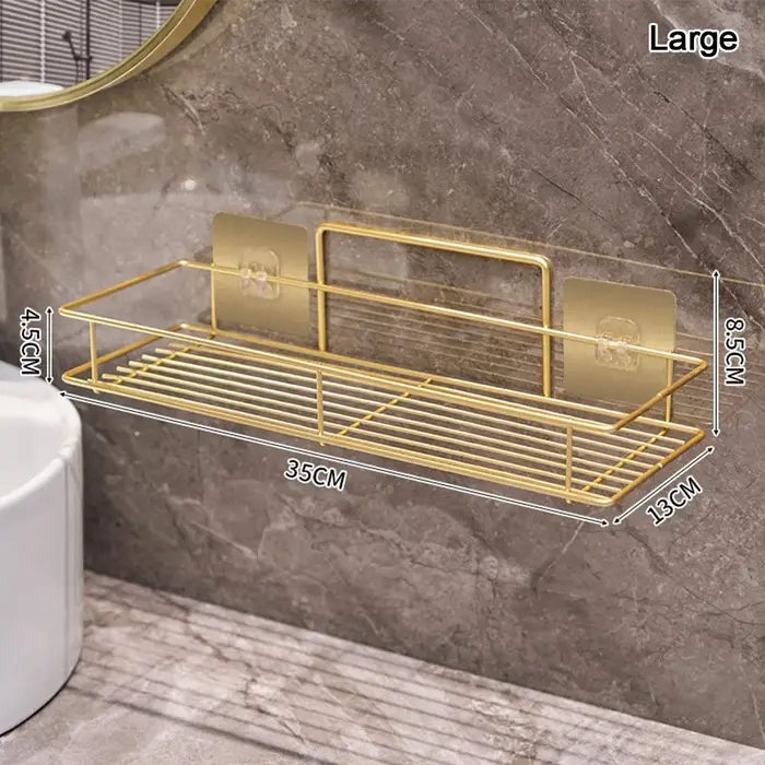 Étagère de rangement murale en métal pour salle de bain