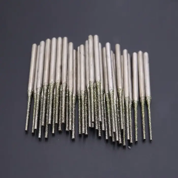 100 pièces ultralong diamant meulage bits tige 2.3mm trou de forage forets petites forets 0.8mm-2.5m
