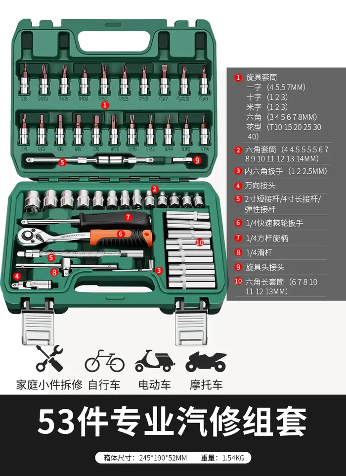 Coffret d'outils de réparation automobile