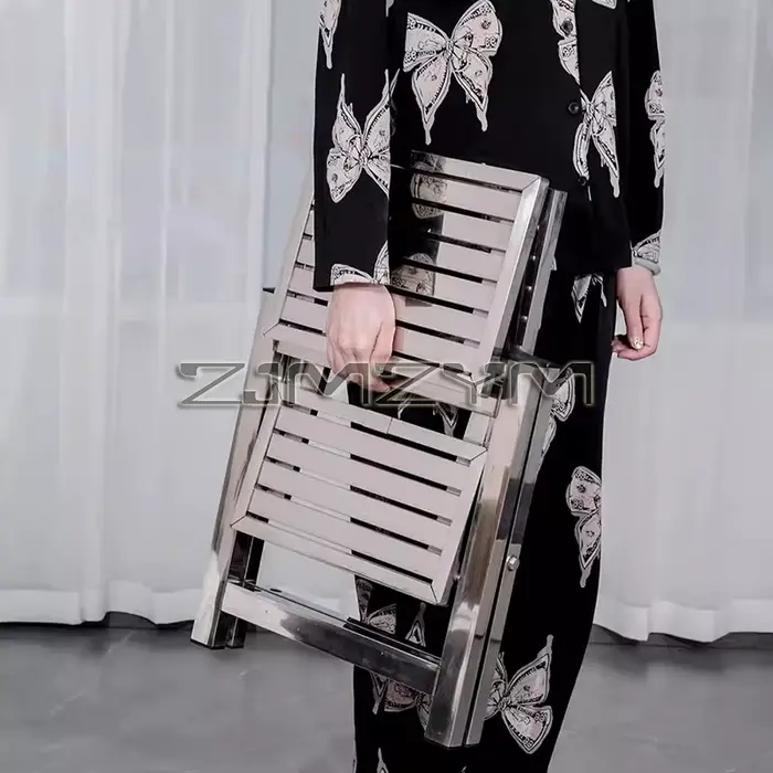 Tabouret d'échelle en acier inoxydable pliant télescopique épaissi escabeau intérieur multifonctionnel Portable 2-3