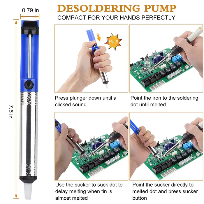 JCD fer à souder pumpit pompes à dessouder aluminium soudure ventouse outil dispositif de retrait bl