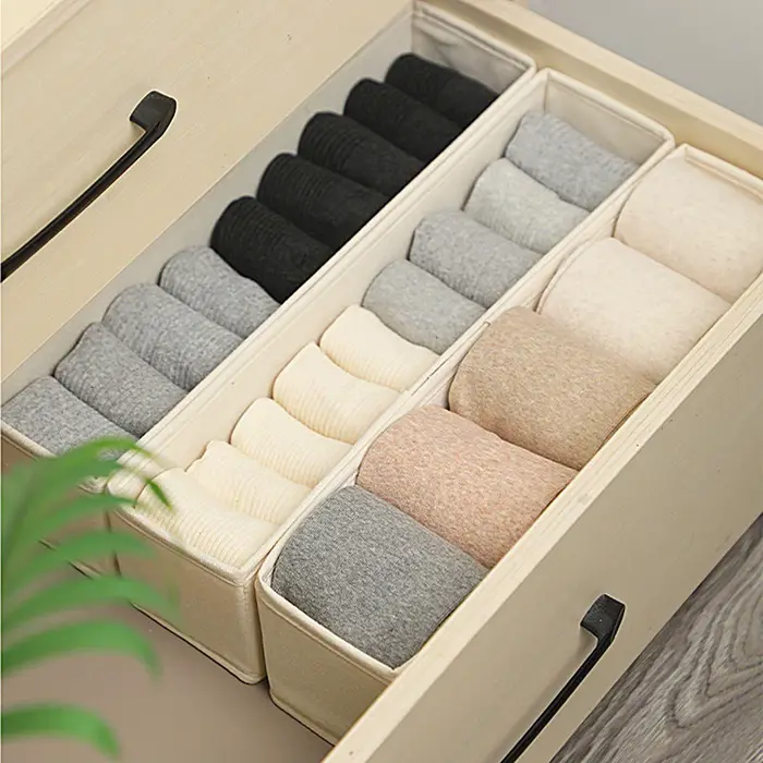 Boîte de rangement en tissu pliable