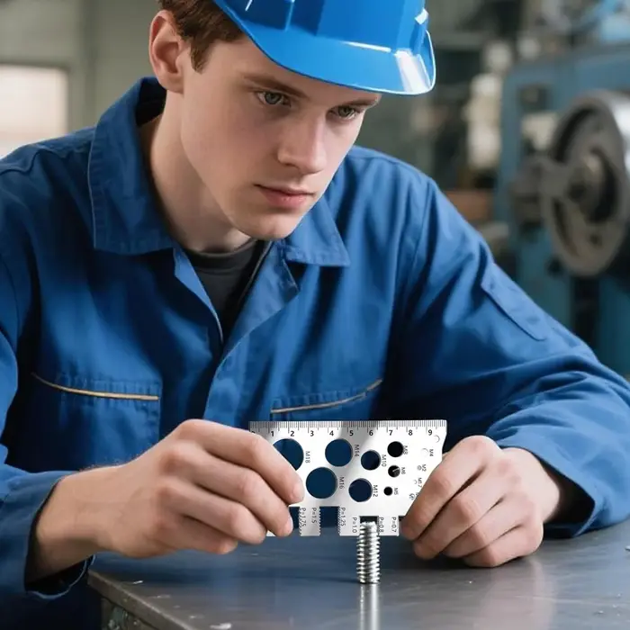 Règle de mesure de la taille des boulons