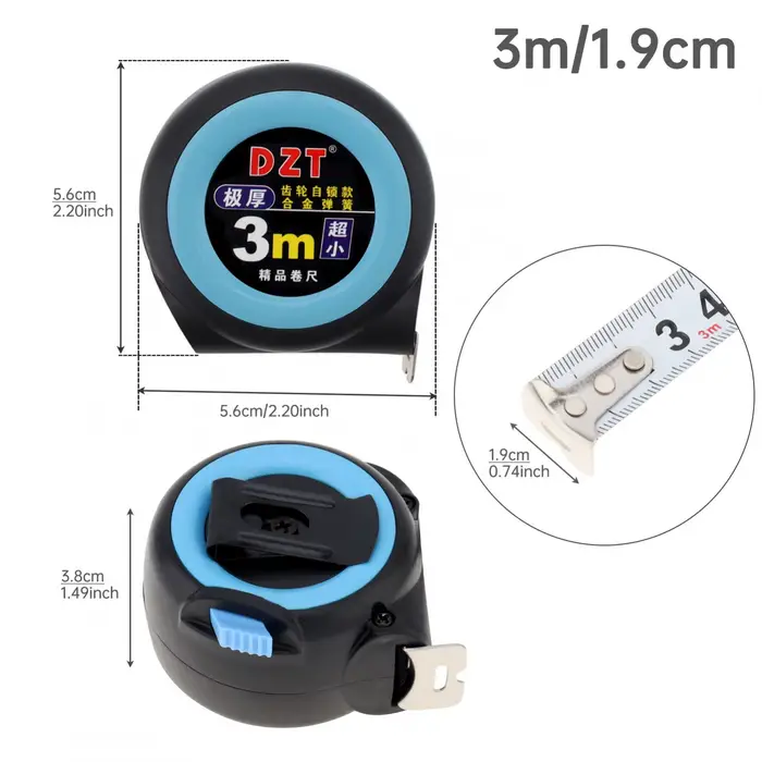 Ruban à mesurer en acier MeaccelerSteel, règle de mesure autobloquante, calcul de travail, mètre, rè
