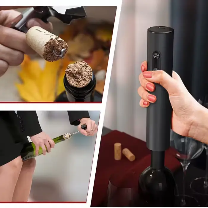 Ensemble d'ouvre-bouteille électrique automatique
