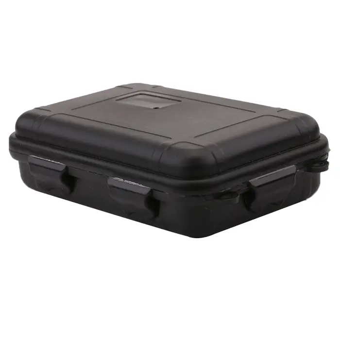Boîte de rangement de 2 tailles avec matériau antichoc intégré, conteneur de survie en plein air Portable scellé étanche noir Orange