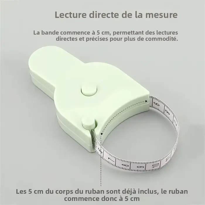 Ruban à mesurer portable en pouces