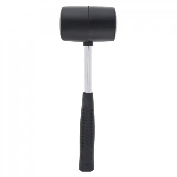 Marteau en caoutchouc noir non élastique de 400 g en caoutchouc et acier - Marteau durable pour carr