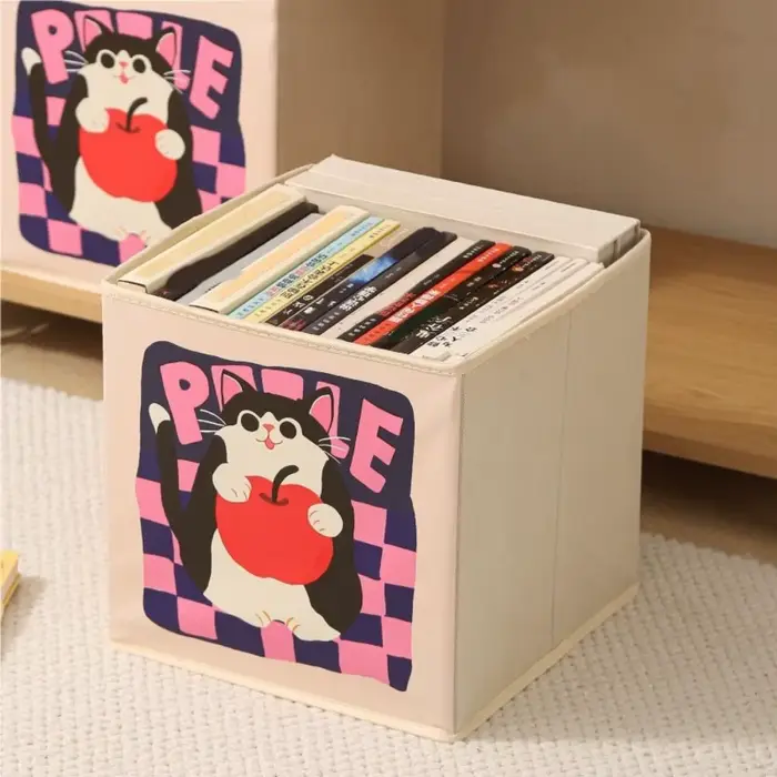 Boîte de rangement pliable en forme de cube