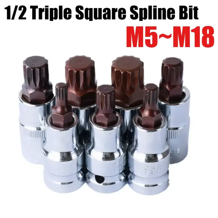 Jeu de douilles à six pans creux triples 12 points M5 M6 M8 M10 M12 M14 M16 M18