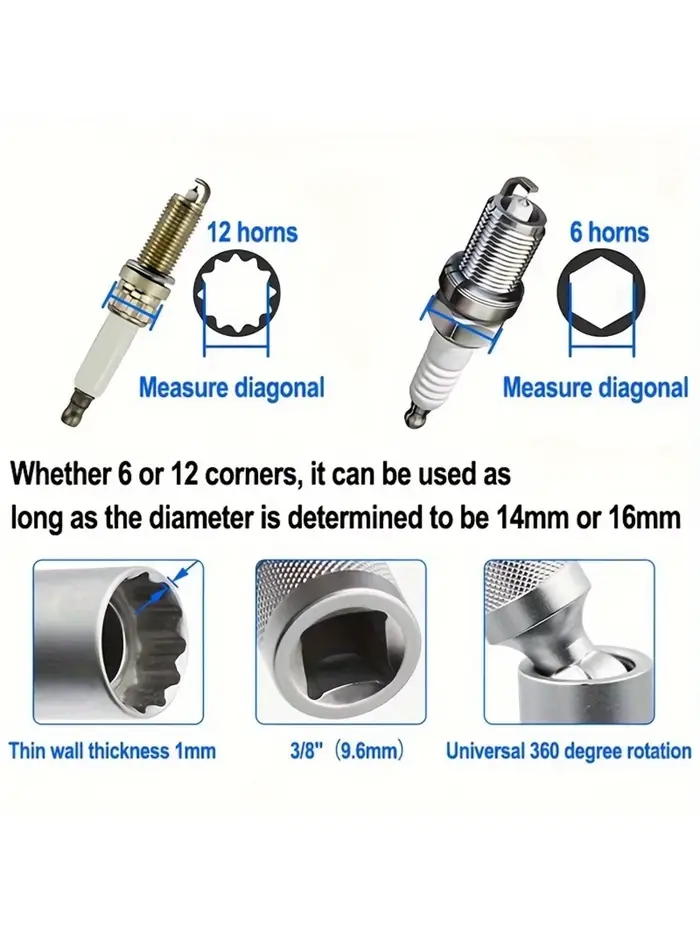 Adaptateur de clé à douille pour bougie d'allumage