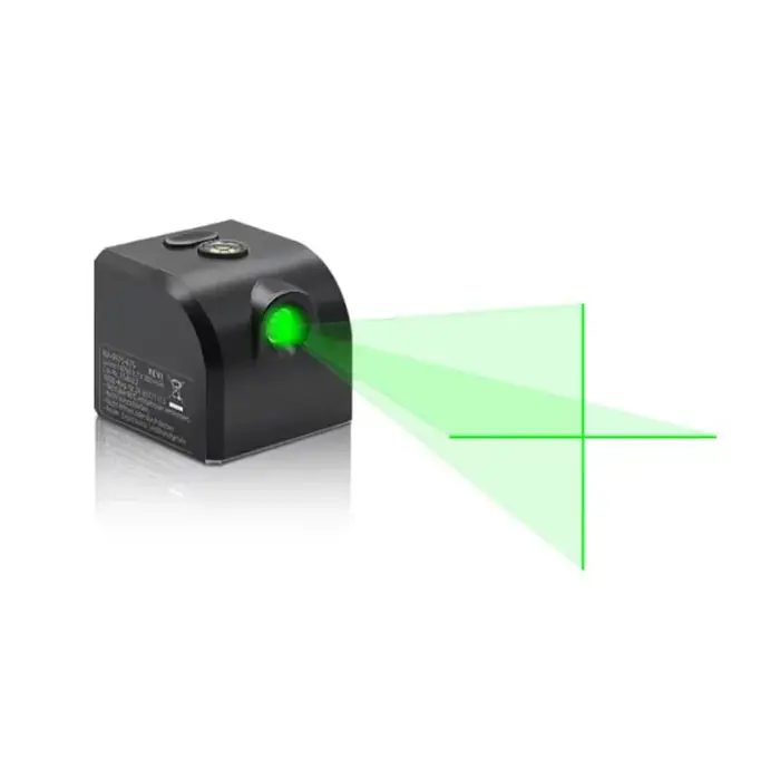 Mini niveau Laser portatif de ligne verticale horizontale de croix de lumière verte avec le chargement USB magnétique