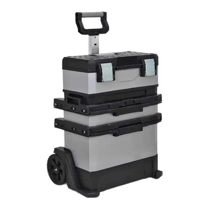 Boîte à outils roulante multicouche avec roulettes, organisateur d'outils Portable robuste pour la r