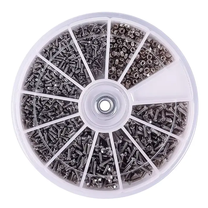 Assortiment d'écrous électroniques en acier inoxydable, 600 pièces, 12 types de petites vis pour Kit