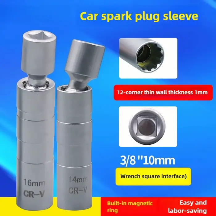 Adaptateur de clé à douille de bougie d'allumage de 14mm/16mm-outil de retrait