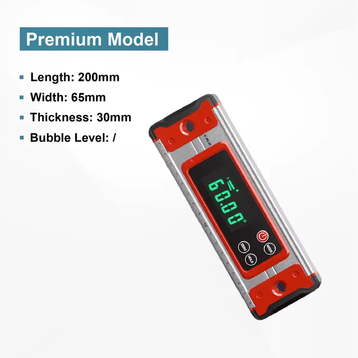 Rapporteur d’angle numérique niveau laser 225mm haute précision inclinomètre électronique écran LED 