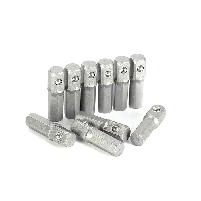 Adaptateur de douille à Impact Long de 25mm, convertisseur à tige hexagonale de 1/4 "à entraînement 