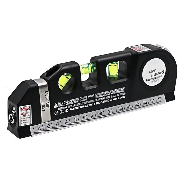 Laser Niveau Polyvalent Ligne Laser Niveleur Outil Croix Ligne Lasers Avec 8FT 2.5M Standard Ruban À