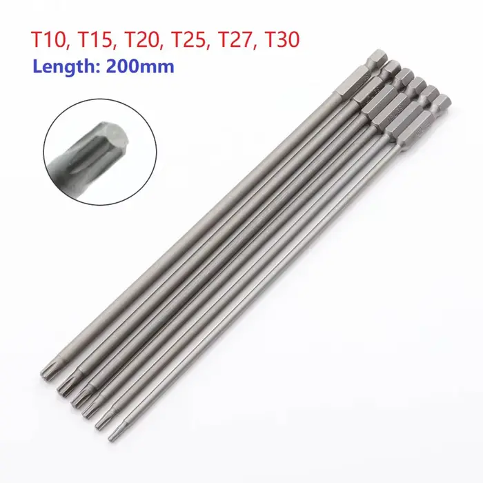 Embouts de tournevis Torx magnétiques à T10-T30 longue
