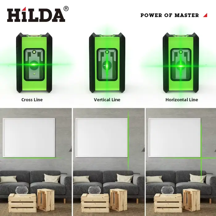 HILDA niveau Laser mètre 2 lignes croix