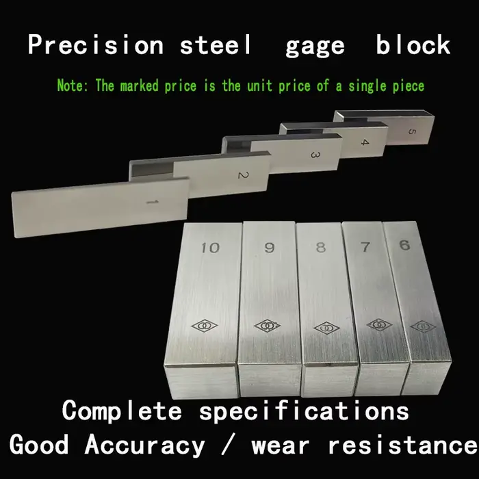 Bloc d'acier jauge de mesure bloc de jauge carré en acier 1mm