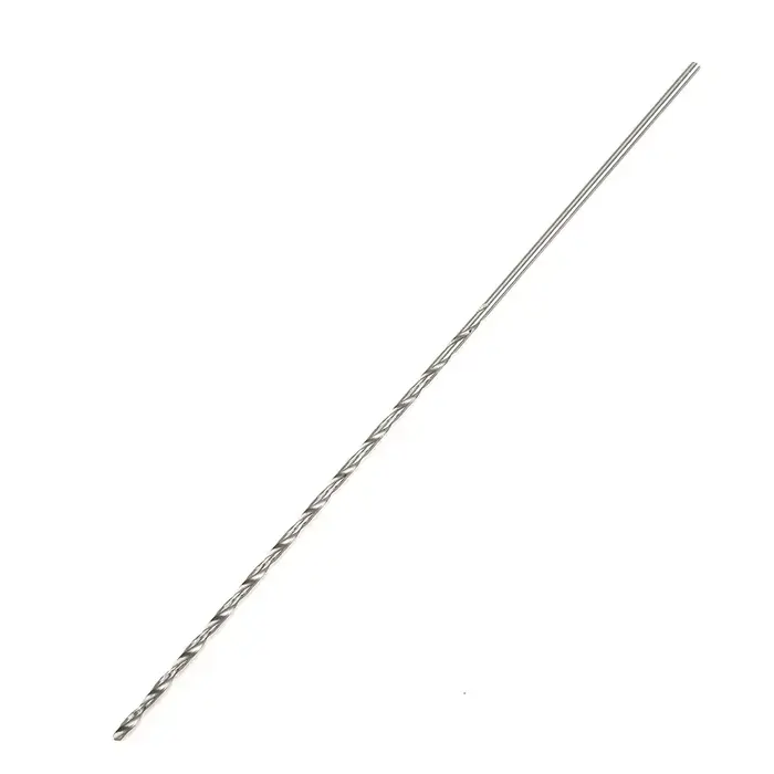 Jeu de forets hélicoïdaux HSS à queue droite extra longs de 2mm/3mm/4mm/5mm/6mm de diamètre, outil é