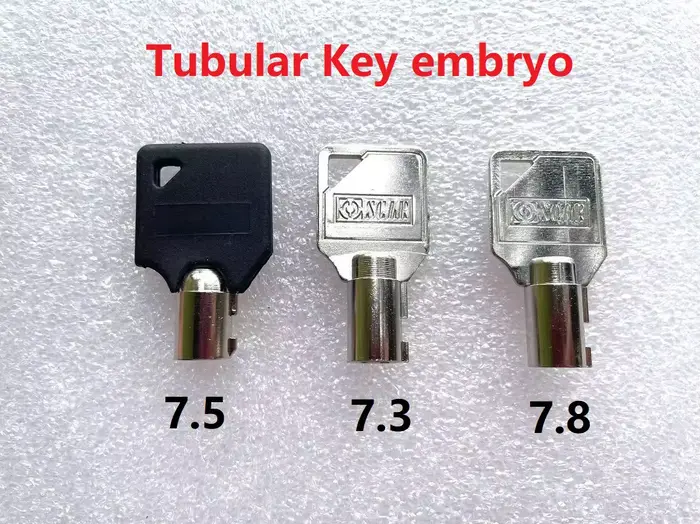 Clés tubulaires vierges, 7.3, 7.5, 7.8mm, lot de 10 pièces