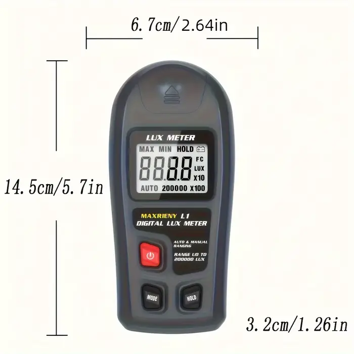 Luxmètre numérique portable