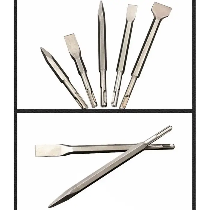 R9UF 4 pièces pointe tige SDS plat large