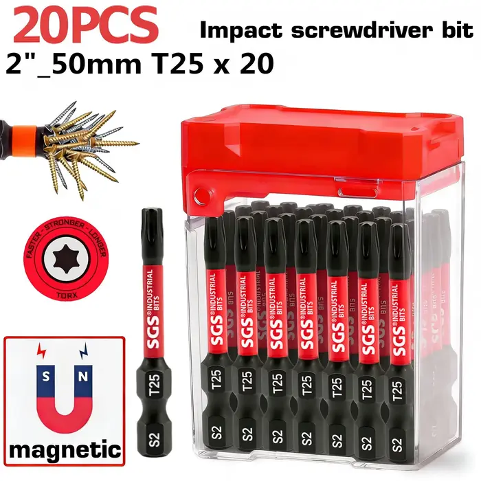 10/20 embouts de tournevis Torx industriels en acier S2