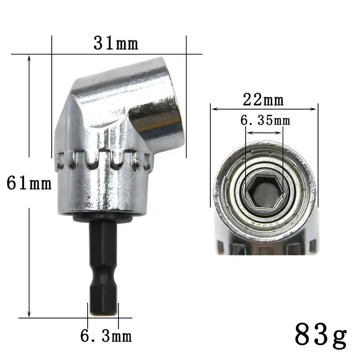 105 Degrés Tournant Tournevis Joint Perceuse Électrique Coin Attachement Extension Prise