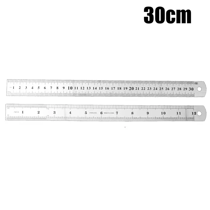 Règle droite en acier inoxydable de 15-50cm