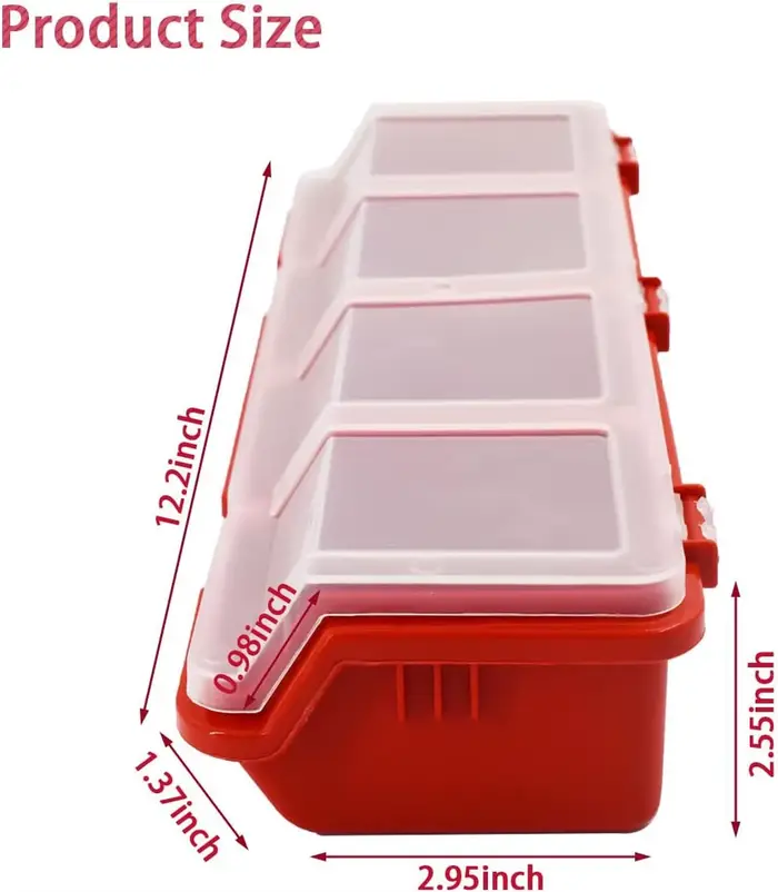 Boîte de rangement pour vis avec 4 compartiments