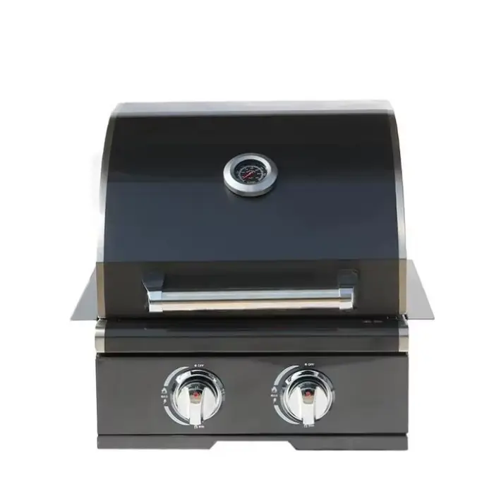 Cabane de barbecue moderne préfabriquée avec gril central