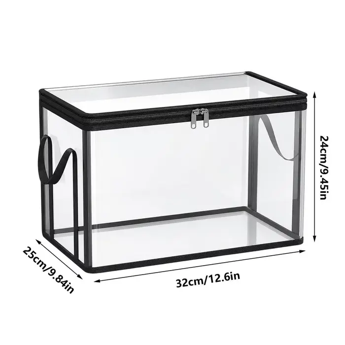 Boîte de rangement pour livres transparente et étanche avec poignées et couvercles, boîtes de rangem