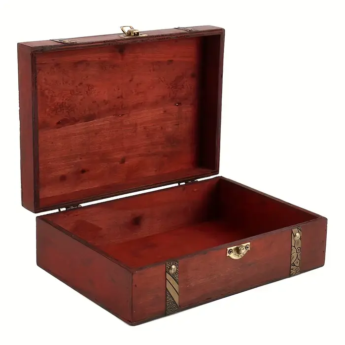 Boîte de rangement en bois Vintage