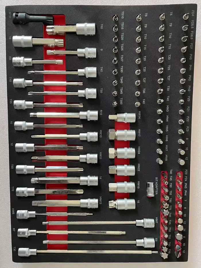 258 pièces ensemble d'outils mécaniques coffre armoire à outils boîte