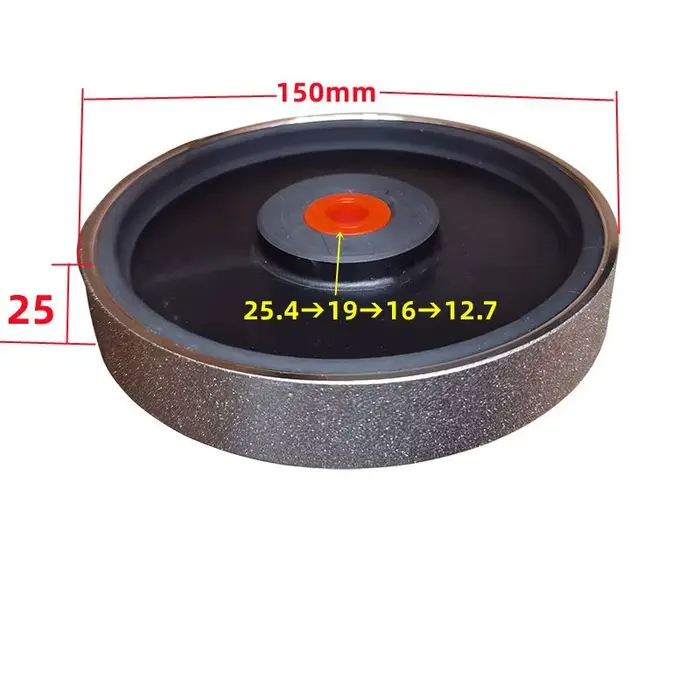 1 pièces 6 pouces diamant galvanoplastie parallèle en plastique diamant meule meule avec manchon réd