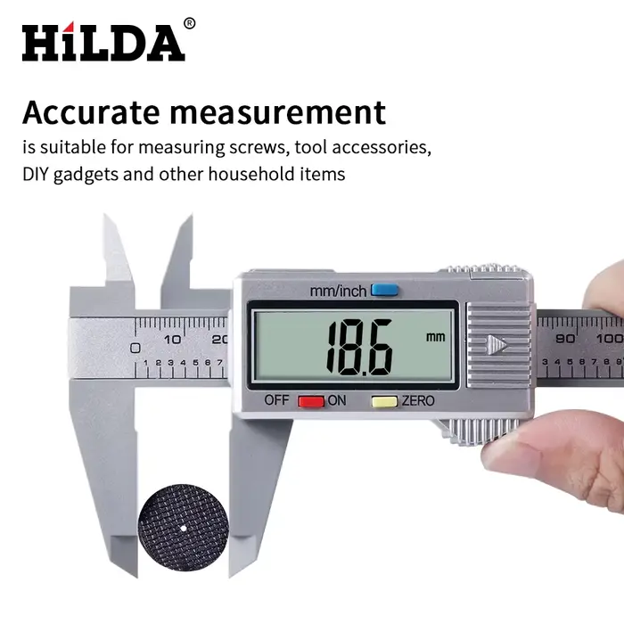 HILDA 0-150mm pied à coulisse numérique électronique pied à coulisse numérique 6 pouces LCD micromèt