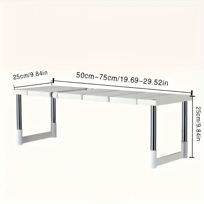 Support de rangement réglable sous évier, organisateur extensible d'armoire de cuisine et de salle d