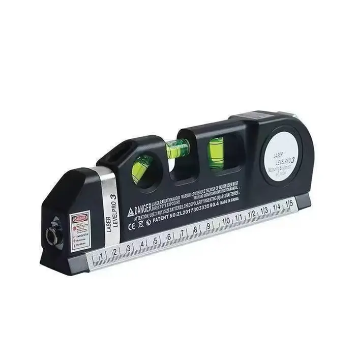 Outil de compte-gouttes laser polyvalent, niveau laser Lasers à lignes croisées avec 8FT 2.5M Ruban