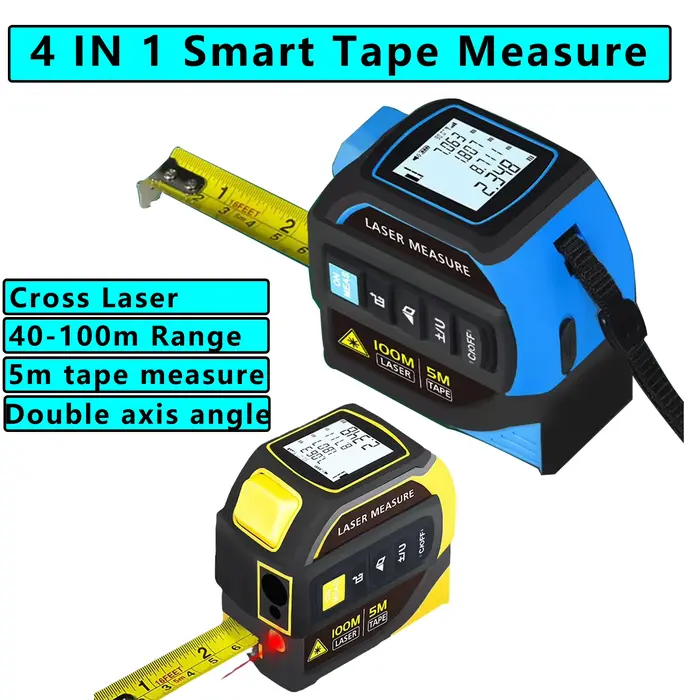 Ruban à mesurer Laser Portable 4 en 1