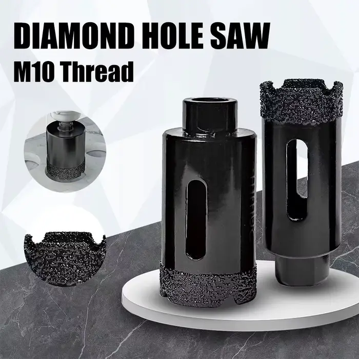 Foret sec à noyau brasé en diamant M10 6-100mm, pour carreaux de porcelaine, marbre, verre, granit, 