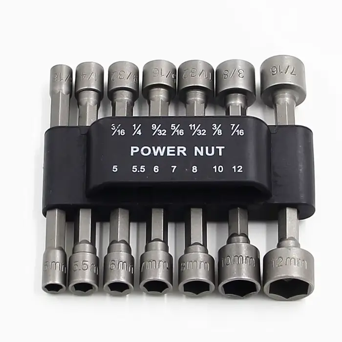 Jeu d'outils d'insertion de tournevis à poignée hexagonale, extension de douille, pneumatique, injus
