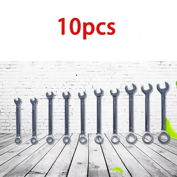 Ensemble de mini clés métriques 10 pièces – Ouverture de clé de 4 à 11 mm, bleu, antidéflagrant, out