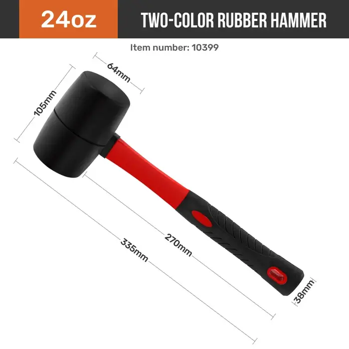 Marteau en caoutchouc double face Hi-Spec